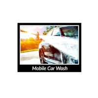 a car is being washed with the words mobile car wash